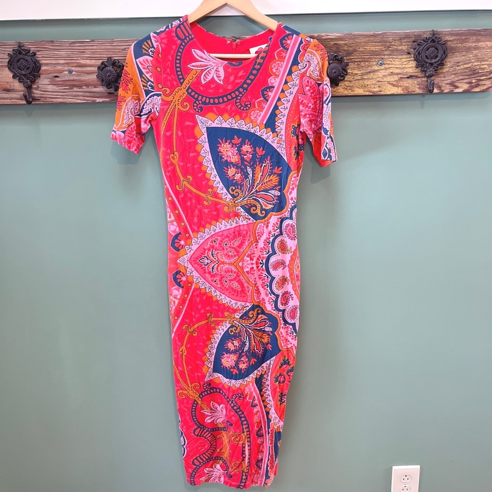 Farm Rio Anthropologie Farm Rio Anthropologie Giannina Knit Midi Dress Orange Xs